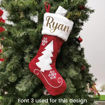 Picture of CHRISTMAS STOCKING RED CHRISTMAS TREE 46CM